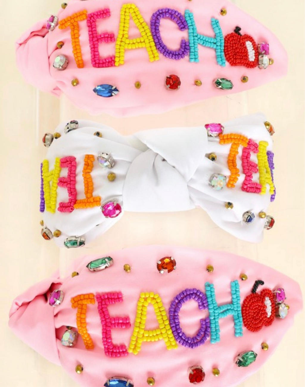 Teach beaded headband