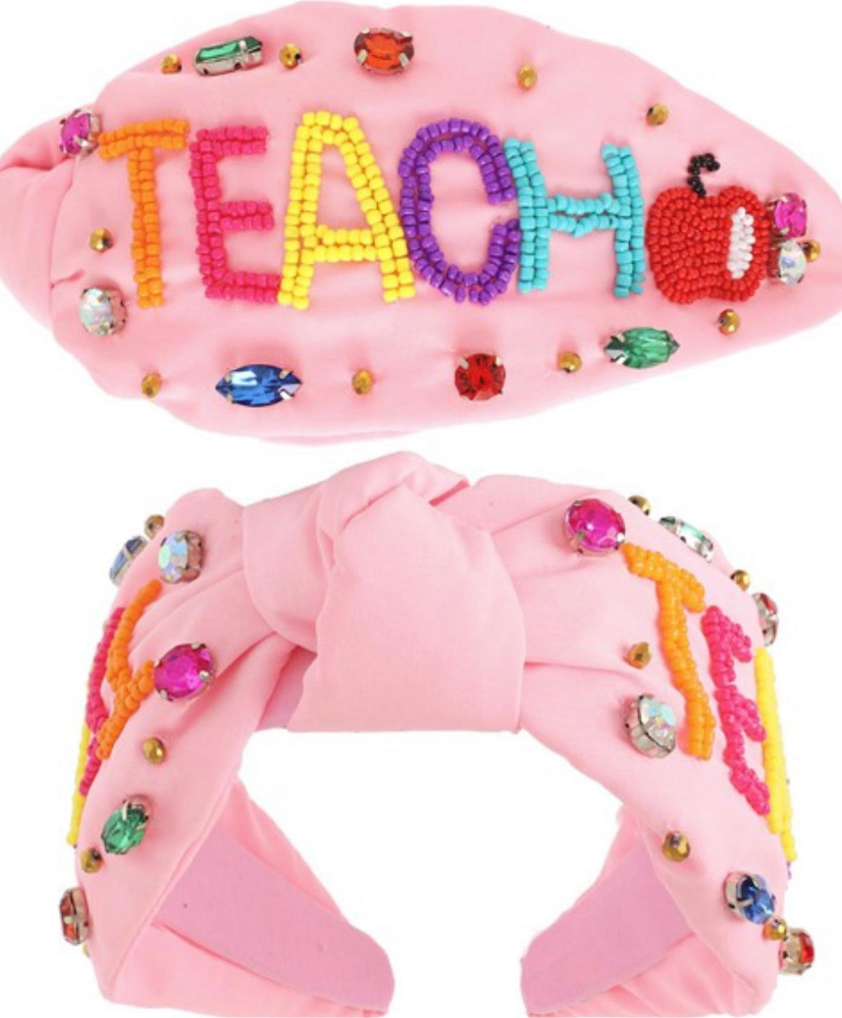Teach beaded headband