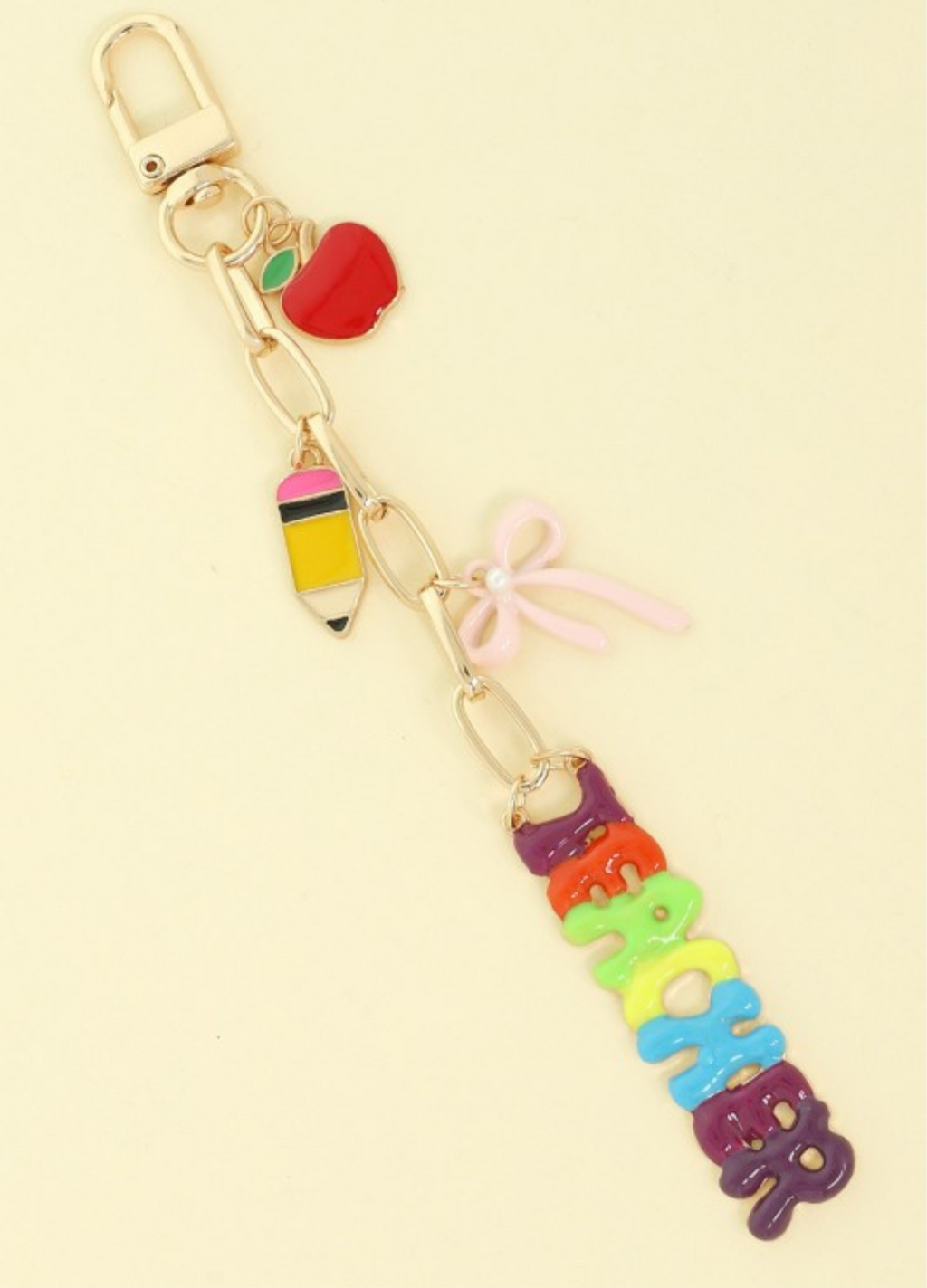 Teacher Bag Charm Keychain