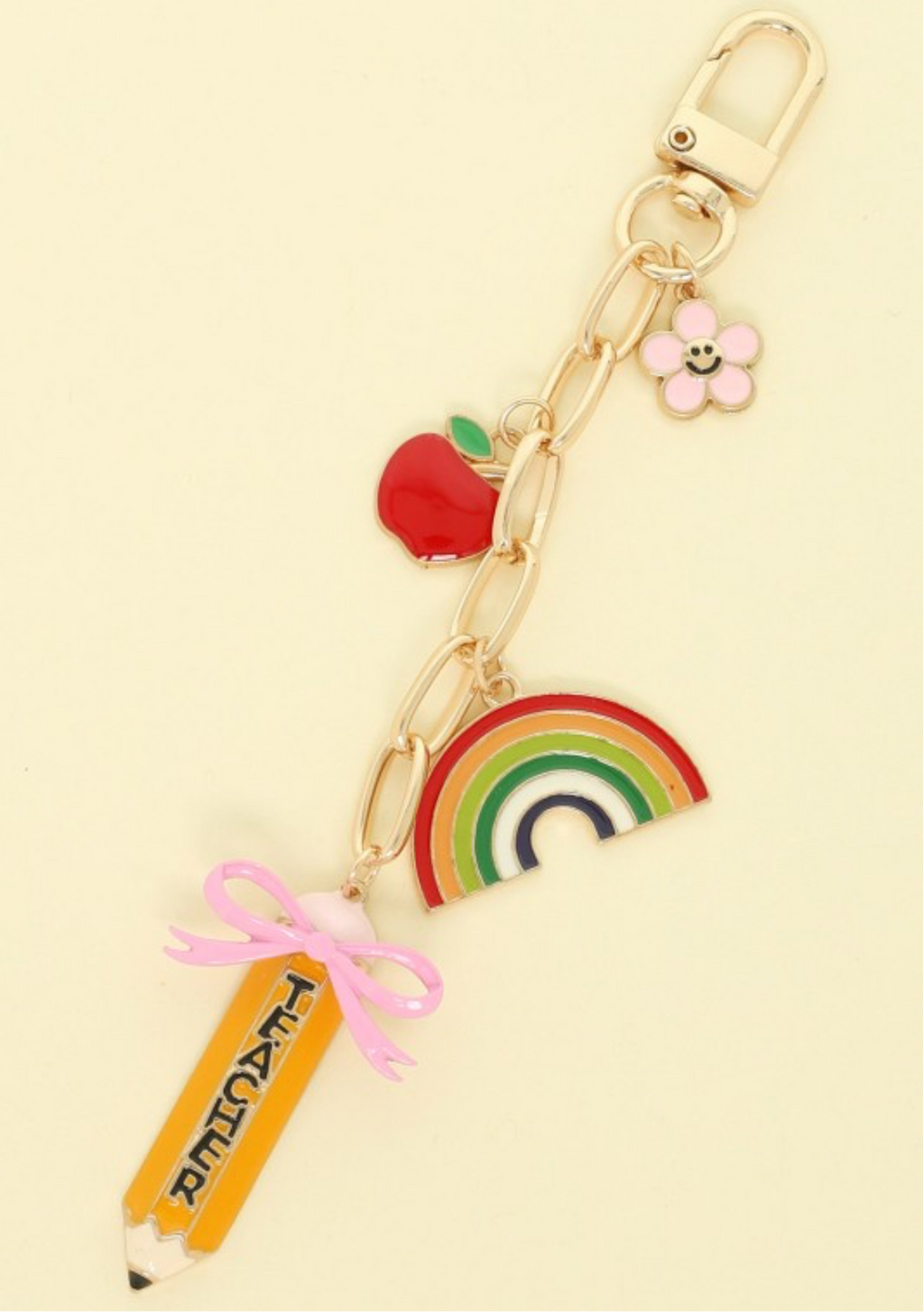 Teacher Bag Charm Keychain