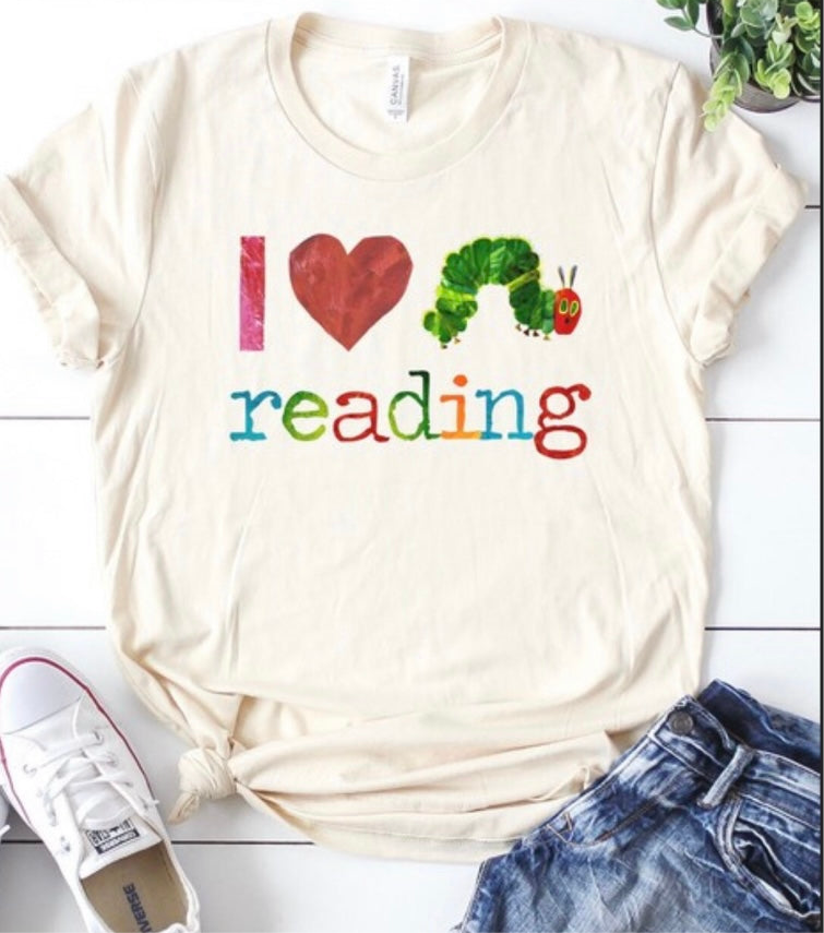 I Love Reading Hungry Caterpillar T-Shirt